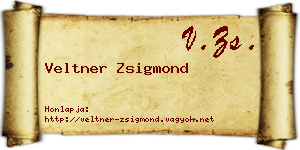 Veltner Zsigmond névjegykártya